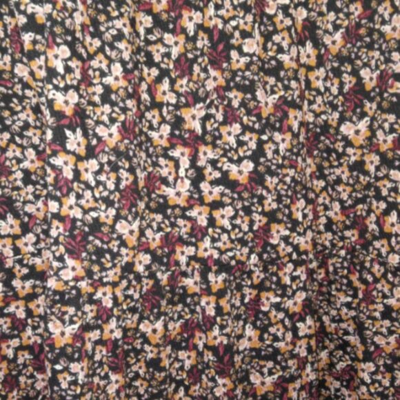 Ava & Viv Black with Brown Red Cream Floral Midi 3X NWOT - Picture 3 of 4